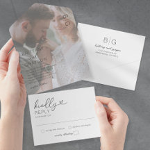 Minimale Schwarz-Weiß-Hochzeit des Fotos