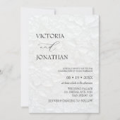 Minimale Schwarz-Weiß-Hochzeit Einladung (Vorderseite)