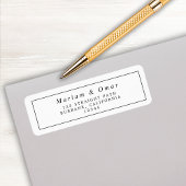 Minimale Schwarz-Weiß-Hochzeit-Rücksendeadresse