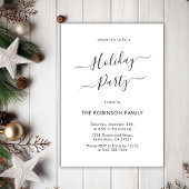 Minimale Schwarz-Weiß-Kalligraphie-Feier Einladung