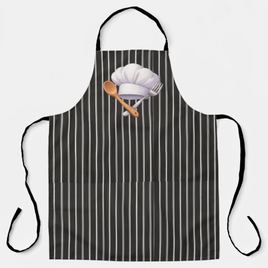 Minimale Schwarz-Weiß-Küche  Schürze (Vorderseite)