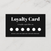 Minimale Schwarz-Weiß-Kundenbindungskarte Treuekarte (Vorderseite)