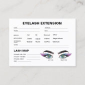 Minimale Schwarz-Weiß-Lash-Client-Erweiterungs-Kar Visitenkarte (Vorderseite)