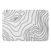 Minimale Schwarz & Weiß Linie Kunst Modernes Desig Badematte (Vorderseite)