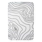 Minimale Schwarz & Weiß Linie Kunst Modernes Desig Badematte (Vorderseite Vertikal)