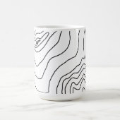 Minimale Schwarz & Weiß Linie Kunst Modernes Desig Kaffeetasse (Mittel)