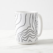 Minimale Schwarz & Weiß Linie Kunst Modernes Desig Kaffeetasse (VorderseiteRechts)