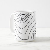 Minimale Schwarz & Weiß Linie Kunst Modernes Desig Kaffeetasse (Vorderseite Links)