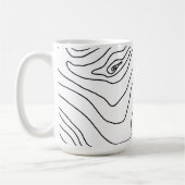 Minimale Schwarz & Weiß Linie Kunst Modernes Desig Kaffeetasse (Links)