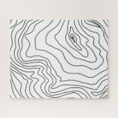 Minimale Schwarz & Weiß Linie Kunst Modernes Desig Puzzle (Horizontal)