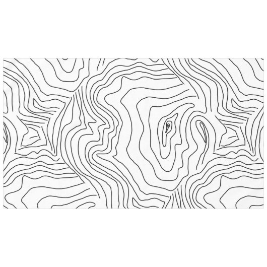 Minimale Schwarz & Weiß Linie Kunst Modernes Desig Tischdecke (Vorderseite (Horizontal))