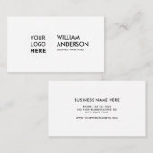 Minimale Schwarz/Weiß-Logo - Modernes Firmenlogo Visitenkarte (Vorne/Hinten)