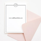 Minimale Schwarz-Weiß-Monogramm-Einladung Einladung