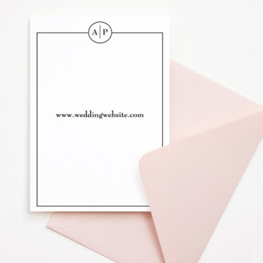 Minimale Schwarz-Weiß-Monogramm-Einladung Einladung