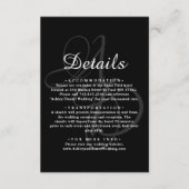 Minimale Schwarz-Weiß-Monogramm-Elegante Hochzeit Begleitkarte (Vorderseite)