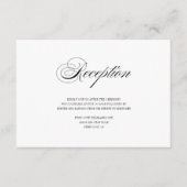 Minimale Schwarz-Weiß-Script-Hochzeitsempfehlung Begleitkarte (Vorderseite)
