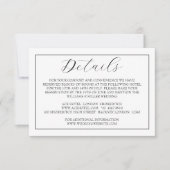 Minimale Schwarz-Weiß-Skripteinschlusskarte RSVP Karte (Vorderseite)