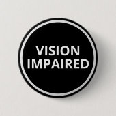 Minimale Schwarz-Weiß-Text-Sehbehinderung Button (Vorderseite)
