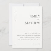 Minimale Schwarz-Weiß-Typografie Einladung (Vorderseite)