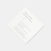 Minimale Schwarz-Weiß-Typografie-Fun-Fakten Serviette (Ecke)