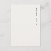 Minimale Schwarz-Weiß-Typografie-Hochzeitsdetails Begleitkarte (Rückseite)