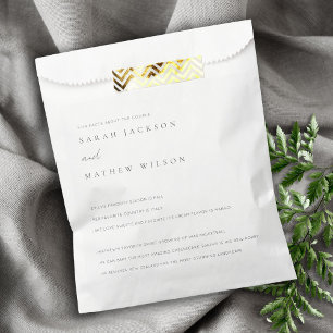 Minimale Schwarz-Weiß-Typografie-Spaß-Fakten Geschenktütchen