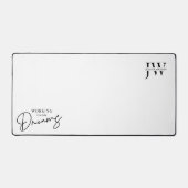 Minimale Schwarz-weiße Initiativen, die an meinen  Schreibtischunterlage (Vorderseite)