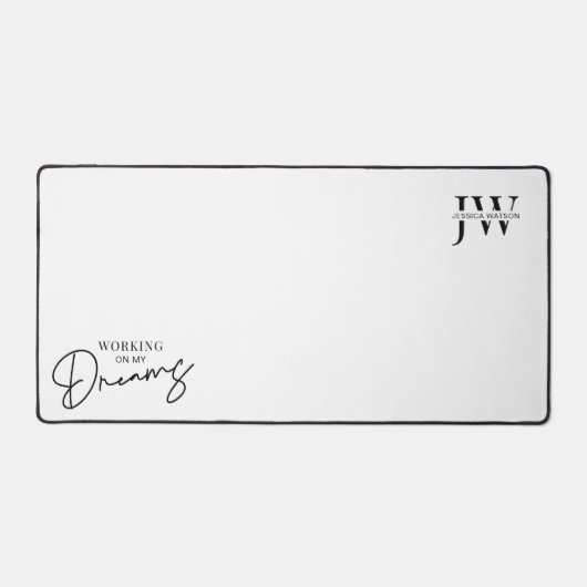 Minimale Schwarz-weiße Initiativen, die an meinen  Schreibtischunterlage (Vorderseite)