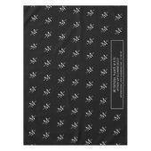 Minimale Schwarze Geschäftsinitialen Monogram Mark Tischdecke (Vorderseite)