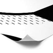 Minimale schwarze Gestaltung III Poster (Ecke)
