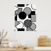 Minimale schwarze Gestaltung III Poster (Küche)