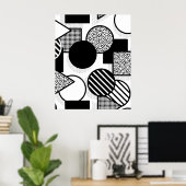 Minimale schwarze Gestaltung III Poster (Heimbüro)