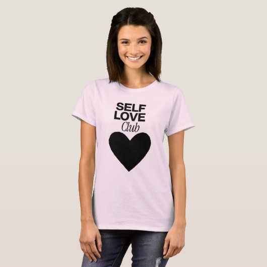 Minimale schwarze Herzästhetik T-Shirt (Vorne ganz)