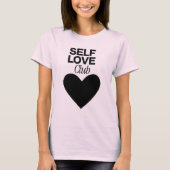 Minimale schwarze Herzästhetik T-Shirt (Vorderseite)
