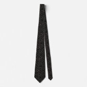 Minimale schwarze Leopardenmuster Krawatte (Vorderseite)