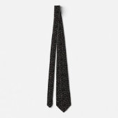 Minimale schwarze Leopardenmuster Krawatte (Rückseite)