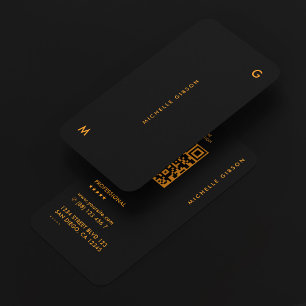Minimale schwarze orangefarbene Bauunternehmung Visitenkarte