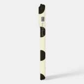 Minimale schwarze Punkte-Muster iPhone Hülle (Linke Seite)