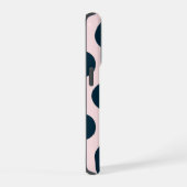 Minimale schwarze Punkte-Muster iPhone Hülle (Rechte Seite)