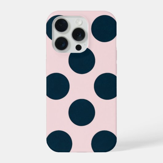 Minimale schwarze Punkte-Muster iPhone Hülle (Rückseite)