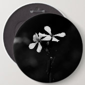 minimale schwarze und weiße Blumenelemente Button (Vorne & Hinten)