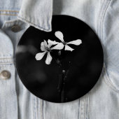 minimale schwarze und weiße Blumenelemente Button (Beispiel)