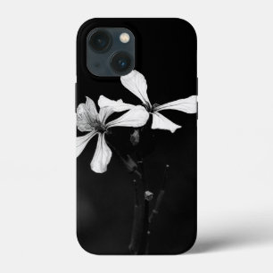 minimale schwarze und weiße Blumenelemente Case-Mate iPhone Hülle
