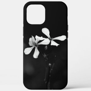 minimale schwarze und weiße Blumenelemente Case-Mate iPhone Hülle