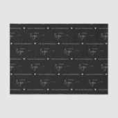 Minimale Schwarze Verpackung von Logos mit eigener Seidenpapier (Vorderseite)