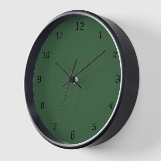 Minimale schwarze Zahlen | Classic Hunter Green Uhr (Winkel)