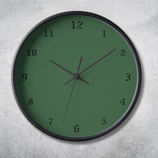 Minimale schwarze Zahlen | Classic Hunter Green Uhr