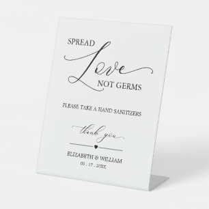 Minimale Schwarzkalligraphie verbreitet Liebe nich Sockelschild