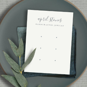 Minimale Script Black Gray White 3 Earring Anzeige Visitenkarte