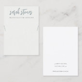 Minimale Script Black Gray White Necklace Display Visitenkarte (Vorne/Hinten)